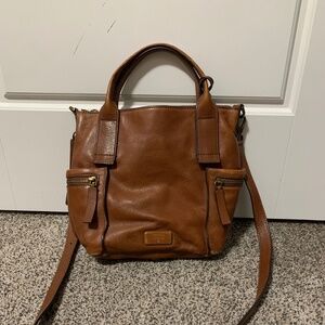 Brown Leather Cross Body Purse